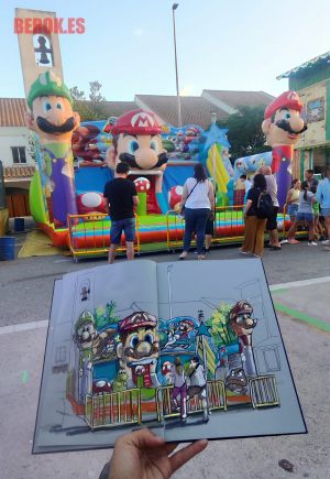 Usk Sketching Dibujo Urbano Feria Mario Bros Sitges 300x100000